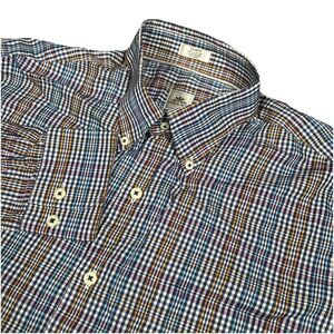 Peter Millar Men’s M Colorful Plaid Long Sleeve Cotton‎ Button Down Shirt EUC